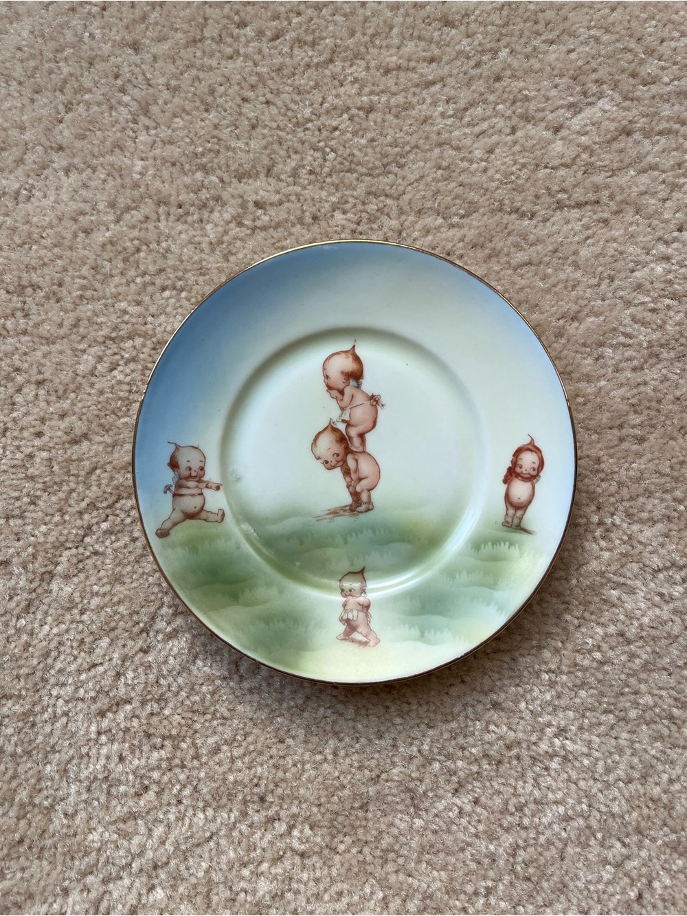Royal Rudolstadt Germany 6" Kewpie Doll Porcelain Plate Rose O'Neill Wilson